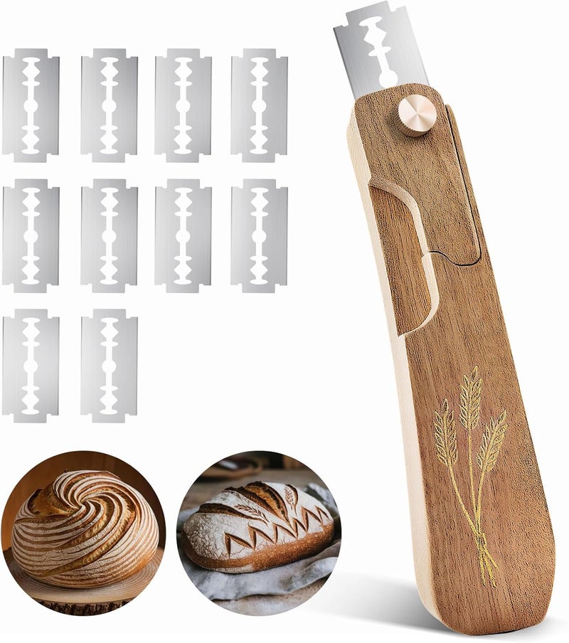 Drcomtruing Bread Lame Dough Scoring Tool, Upgrade Bread Scoring Tool for Sourdough Bread Baking, Sourdough Scoring Tool for Homemade With 10 Razor Blades - Image 1